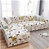 uyeoco Copridivano con Penisola Elasticizzato Fodera per Divano a Forma di L (Necessario acquistarne Due)