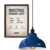 LEDSone Lampada retrò Lampada da soffitto Lampada vintage Illuminazione da soffitto Paralume in metallo per ristorante Soggiorno Camera da letto Cucina Bar Corrido (blu navy)