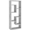 vidaXL Scaffale a Parete Grigio Cemento 36x16x90 cm Legno Multistrato