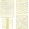 SaRani Set Tappeti Lavello 4 Pezzi Salva Lavandino Parabordo Scolapiatti Colorati Gomma (Giallo Chiaro)