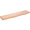 vidaXL Ripiano Muro Marrone Chiaro 80x20x2 cm Massello Rovere Trattato, Piano, ripiano portaoggetti, ripiano in Legno, ripiano, mensola pensile