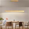 Lanekd LED Lampada a sospensione Legna Tavolo da Pranzo Lampadario Dimmerabile Moderna Design Lampade Sala da pranzo Cucina Moderni con Telecomando Plafoniera per Soggiorno Ufficio Salotto Lampade (L150cm)