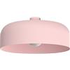 L+ Plafoniera LED da Soffitto in Metallo - Diametro 50cm - Attacco E27 Lampadina Esclusa - Made in Italy - Design Moderno per Cucina e Soggiorno (Rosa)