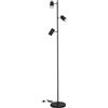 Kanlux Lampada da terra EVALO FL - 3 faretti GU10 - Alluminio nero - Orientabile