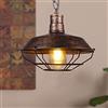 iDEGU - Lampadario a sospensione E27 industriale, diametro 26 cm, nero, lampada a sospensione vintage per soggiorno, cucina, ristorante, caffè e bar (ruggine, 26 cm)