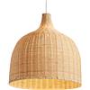 SHUANGZ Lampada A Sospensione Moderna A Cestino in Rattan Intrecciato A Mano, Lampadario in Vimini di bambù Paralume dal Design Costiero Unico Lampada A Sospensione in Vimini Fai-da-Te,