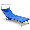 Galeone - Biancheria e Tessuti Telo Mare Microfibra | Comfort Premium - Tasche Porta Oggetti - Elastici - Cuscino Gonfiabile | Telo Mare Grande 70x180 - per Lettino - Asciugatura Rapida | Spiaggia - Piscina | GALEONE - Blu