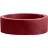 Nicoli VASO ROTONDO ECHO SMALL IN RESINA PER INTERNO ED ESTERNO DIAMETRO CM 25 X12 h CM 30 X14 h (rosso, Ø 30x14)