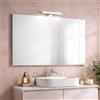 Kiamami Valentina - Specchiera 100x60 con bordo filo lucido e lampada a led