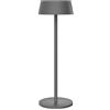 Generico Lampada LED Dimmerabile da Tavolo, Interruttore tattile Ricaricabile Lampada da Scrivania a batteria in Alluminio con USB-C, per Interni/Esterni Grigio Scuro, IP65, 3000K~6000K