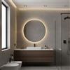 STYLE GLASS Specchio Bagno Led Personalizzabile BIG 90, Specchio Rotondo da Parete con Luce Led 4000K Retroilluminato, Specchiera Bagno Made in Italy Bordo Filo Lucido Moderno (90 Ø)