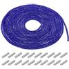 QUARKZMAN 4mm x 5m Nastro di Strass Catena con Strass Corda Cristallo Lacci Scarpe per Decorazione Fai Da Te Sneakers Maglioni Creazione di Gioielli Vestiti, Blu Navy con Aghi Connettori