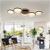 DJChen 99.5cm Lampadari Led A Soffitto Grande Soggiorno Moderni, Nero Lampadario Cameretta Dimmerabile, 3000K-6000K, 55W, 4400LM, Moderne Plafoniera Led Soffitto Per Camera Da Letto, Cucina, Parete