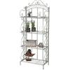 CLP Étagère In Ferro Richiudibile Antje I Scaffale Rustico Cucina 4 Ripiani I Scaffale Espositore Shabby Chic Per Piante E Fiori, Colore:antico-verde