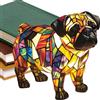 Generic Lampada a forma di animale - Lampada da tavolo in resina dipinta per cani | Lampada da tavolo in resina da tavolo lampada notturna | Colorata decorazione per la casa vintage lampade d'accento carino a