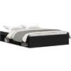 vidaXL Giroletto Senza Materasso Rovere Nero 160x200 cm Truciolato, mobili Camera da Letto, Base del Letto, Letto Matrimoniale, Letto, Rete del Letto