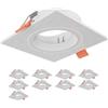 ledscom.de 10x cornice da incasso a soffitto KUN, angolare, orientabile, bianco