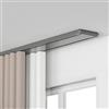 Generic Binario Per Tende A Doppia Fila, Binario Per Tenda Da Soffitto Silenzioso, Binario Per Tende Nascosto Impieghi Gravosi, Binario Per Soffitto Adatto Per Soggiorno E Bagno(Grigio,110cm)