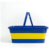 Meridiana - Secchio Pieghevole rettangolare 15 Litri in Silicone - Secchiello Richiudibile 15l per Pulizie Bucato Campeggio Pesca - Secchio Portatile Acqua - Blu GIALLO (compatibile con SPACE MOP)
