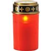 wisoolkic Lampada da Tomba a LED Senza Fiamma da 2 Pezzi, Funzione Modello della Batteria, Riciclaggio, Lampada sacrificale a LED, Candela a LED per Esterni, Ornamenti Luminosi, Rosso