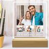 Stileitaliano lampada con foto personalizzata idea regalo anniversario compleanno per lui lei led multicolore regali fidanzati uomo donna (Foto collage)