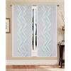 GBiancheria Tende Moderne a Pannello Semitrasparenti Madrid - Coppia Tende per Finestra e Portafinestra, Tessuto Jacquard Fil Coupé 100% Poliestere, con Passanti - Vari Colori e Misure (Salvia, 45x150 cm)