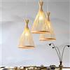 GUANSHAN Lampada a sospensione in bambù Paralume creativo Lampada da soffitto Lampadario Lampada da soffitto per sala da pranzo, soggiorno, camera da letto, caffetteria, bancone bar