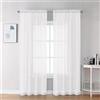 Chyhomenyc Tende bianche velate lunghe 228,6 cm, 2 pannelli, filtranti della luce, morbide, ariose, eleganti, in voile, per camera da letto, soggiorno, decorazione per feste di nozze, 107 x 228 cm
