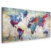murando - Quadro Terra Mondo 200x80 cm - 5 pezzi Stampa su Tela XXL Immagini Moderni Quadri Murale Fotografia Grafica Decorazione da Parete per il Soggiorno Mappamondo per Bambini k-A-0179-b-n