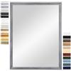 PrimeLuxe Specchio da parete 65 x 110 cm (misure esterne) in grigio spazzolato | Colore e dimensione selezionabili | Specchio a figura intera | Specchio per bagno e ingresso | con cornice in legno |