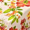 Manifattura Tessile Tovaglia Disegni Acquarello Puro Cotone Stampa Fantasia Italiana - Fioroni Rosso, Runner 150