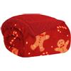 Home Tresor Coperta Plaid Pile Invernale Divano Singola Matrimoniale Morbida Calda Copertina Confortevole Finta Pelliccia Pelosa Sherpa Doppio Lato Flanella - Omino Rosso, 150x200 cm