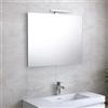 Kiamami Valentina - Specchiera bagno reversibile 70x90 completa di applique led