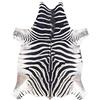 rugsx Tappeto in Pelle Bovina Artificiale Cowhide, Zebra, Motivo Animali, Finta Pelle, Tappeto per Soggiorno, casa, Camera da Letto, DIY Crafts, Bianco Nero 100x150 cm