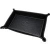Chicca Borse Svuotatasche Vassoio Rettagolare Organizer in Pelle Contenitore per Chiavi, Soldi, Portafogli, Accessori, per Casa e Ufficio (Nero)