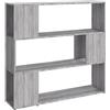 vidaXL Libreria/Divisorio Grigio Sonoma 100x24x94 cm