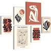 Novart Quadros Matisse - Nessuna Cornice Necessaria - Collage Moderno Vintage Astratto - Camera Da Letto Del Soggiorno - N024363a