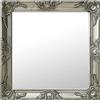 vidaXL Specchio da Parete Stile Barocco 60x60 cm Argento