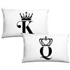 Bulabadoo Coppia Federe SanValentino - Carte Regina e Re - King Queen - Dolcezza - Federe Cuscino Letto Matrimoniale - Amore - Lui Lei - Innamorati - Idee Regalo Casa