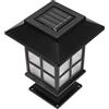 Uonlytech Lampada Solare a Colonna LED Nero, Due Pezzi, Giardino Esterno | Plastica Nera, Illuminazione Fino a Otto Ore, Impermeabilità Ip55, Risparmio Energetico per Esterni e Giardino