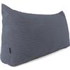 POKAR Cuscino da Lettura 120x50x20 cm | Cuscino Schienale Divano in Velluto Corduroy con Appoggio Schiena Grande | Cuscino Triangolare Cuneo Testata Letto | Certificato Oeko Tex 100 | Blu navy