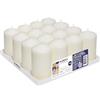 Horeca Candles - Candele a Colonna Avorio - Ø 8 x 15 cm - Set da 16 Candele Decorative - Lunga Durata 60 Ore - Cero Inodore - Cera di Paraffina- Antigoccia - Senza fumo - Qualità RAL