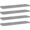 vidaXL Ripiani per Libreria 4pz Grigio Cemento 40x10x1,5cm Multistrato