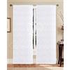 GBiancheria COPPIA TENDE KIRA RICAMATE 45X150 45X240 PER FINESTRE E PORTEFINESTRE PRONTE DA APPENDERE (45x240, Grigio)