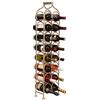 Biscottini Porta Bottiglie Vino in Ferro - Portabottiglie in Metallo Acqua e Vino 105x15x25 - Porta Vino da Terra 16 Bottiglie - Cantinetta Vino - Portabottiglie Cucina Bar - Espositore - Portavini