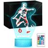 Maverton Lampada da notte personalizzata calcio - RGB 16 Colori - Regalo Comunione Maschio, Regalo Bambino 10 Anni Maschio, Regalo Comunione Bambino - Idea Regalo Compleanno per Ragazzi