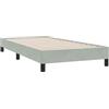 vidaXL Giroletto Senza Materasso Grigio Chiaro 80x220 cm Velluto, mobili Camera da Letto, Letto Matrimoniale, Letto Imbottito, Rete Letto