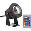 BDSHL Faretto a LED Luce Subacquea 10w Luce del Paesaggio Specchio Convesso IP68 Impermeabile DC12V 24V Telecomando RF Colorato Luce della Fontana del Giardino roccioso Piscina