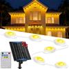 Aigostar Luci di Gronda Solari Esterno, 15M 50 LED, Bianco Caldo, Impermeabili IP65, Luci Esterne Permanenti, 19 Modalità e Timer, per Natale, Halloween,Feste, Interno, Soggiorno
