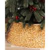 Odot Copri Base Albero Natale, Oro Glitter Copri Albero di Natale Base, Christmat Tree Skirt Per Decorazioni Per Feste A Casa Vacanza(40 X 60 X 20 cm)